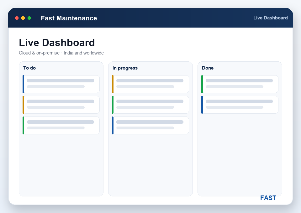 Maintenance manager reviewing the live machine status and MTTR dashboard